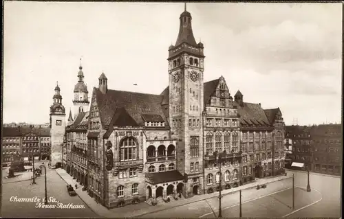 Ak Chemnitz in Sachsen, Neues Rathaus