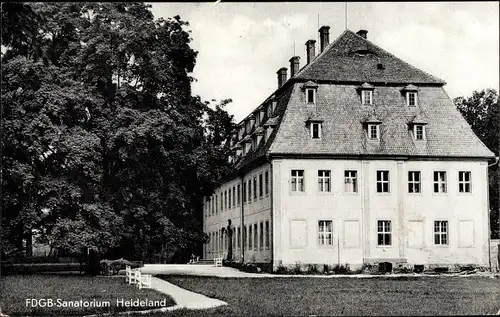 Ak See Niesky in der Oberlausitz, FDGB Sanatorium Heideland
