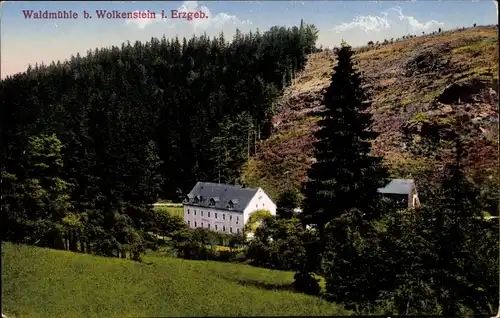 Ak Wolkenstein im Erzgebirge, Blick auf das Restaurant Waldmühle