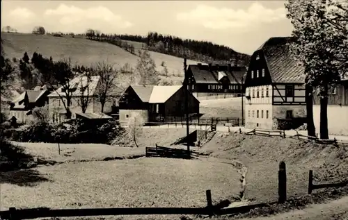 Ak Deutsch Georgental Neuhausen Erzgebirge, Einblick in den Ort