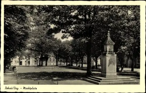 Ak Rehau im Fichtelgebirge Oberfranken, Marktplatz