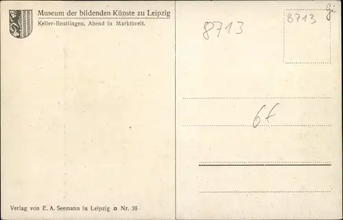 Künstler Ak Marktbreit Unterfranken, Totalansicht der Stadt, Abend