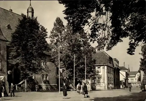 Ak Sömmerda in Thüringen, Marktstraße mit Rathaus