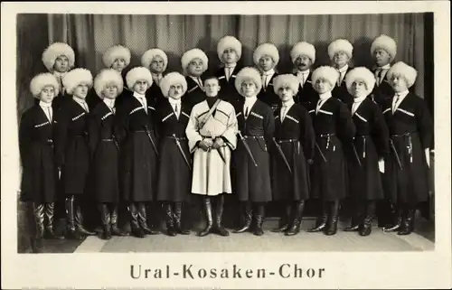 Ak Gruppenbild des Ural Kosaken Chors