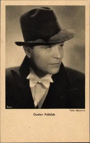 Ak Schauspieler Gustav Fröhlich, Portrait mit Hut