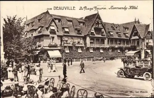 Ak Deauville Calvados, La Plage Fleurie, Normandy-Hotel