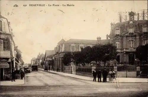 Ak Deauville Calvados, la Poste, la Mairie