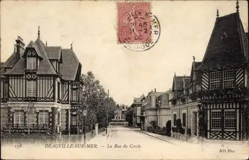 Ak Deauville sur Mer Calvados, la Rue du Cercle