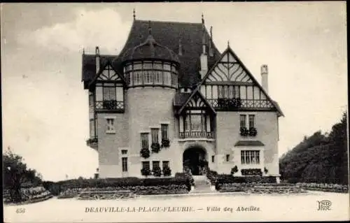 Ak Deauville la Plage Fleurie Calvados, Villa des Abeilles, Bienen-Villa