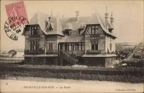 Ak Deauville sur Mer Calvados, la Hutte