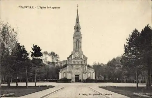 Ak Deauville Calvados, l' Église St Augustin