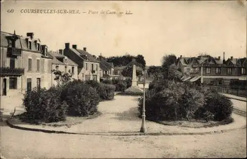 Ak Courseulles sur Mer Calvados, Place de Caen