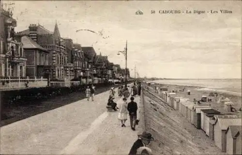 Ak Cabourg Calvados, la Digue, les Villas