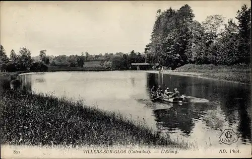 Ak Villers sur Glos Calvados, L'Etang