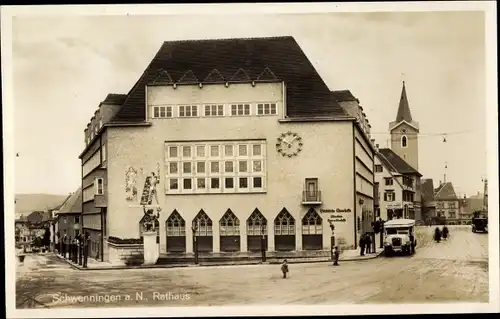 Ak Schwenningen am Neckar Villingen Schwenningen, Rathaus