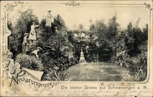 Ak Schwenningen am Neckar Villingen Schwenningen, Neckarursprung