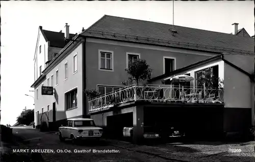 Ak Bad Kreuzen in Oberösterreich, Gasthof Brandstetter, Auto