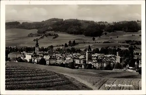 Ak Freystadt Oberdonau Oberösterreich, Blick auf den Ort