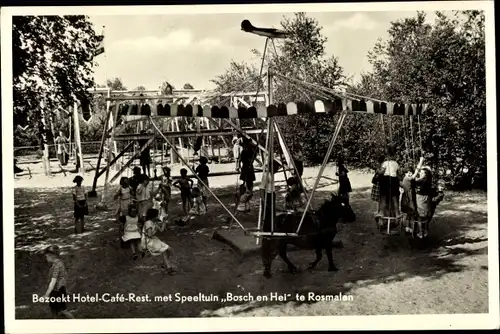 Ak Rosmalen ’s Hertogenbosch Nordbrabant , Bezoekt Hotel-Café-Rest., Speeltuin, Bosch en Hei