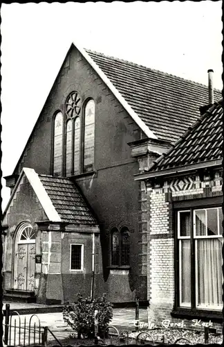 Ak Tijnje Friesland Niederlande, Geref. Kerk