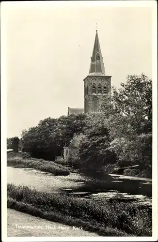 Ak Tzummarum Friesland Niederlande, Ned. Herv. Kerk