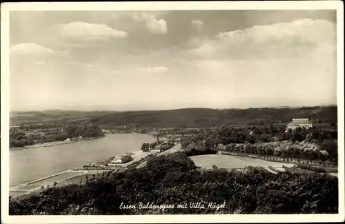 Ak Essen im Ruhrgebiet, Baldeneysee, Villa Hügel