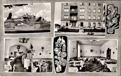 Ak Würzburg am Main Unterfranken, Hotel Löwenbrücke