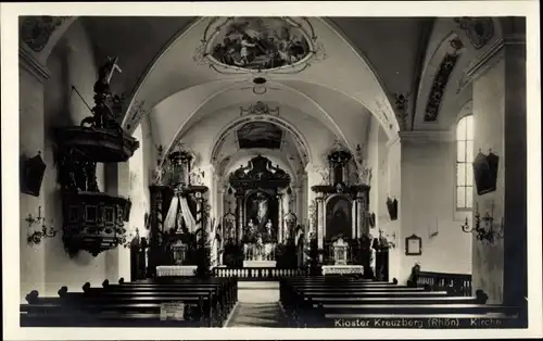 Ak Kreuzberg Bischofsheim an der Rhön in Unterfranken, Kloster Kreuzberg, Kircheninneres