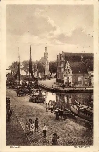 Ak Hoorn Nordholland Niederlande, Korenmarkt