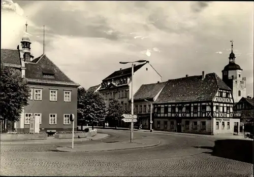 Ak Ronneburg in Thüringen, Rathaus und Gasthaus Gambrinus