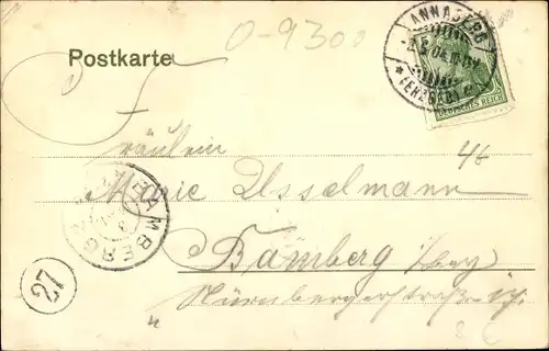 Ak Annaberg Buchholz Erzgebirge, Auferstehungslinde und Barbara Uttmann Grabmal