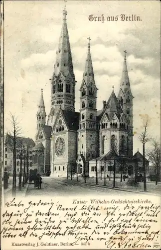 Ak Berlin Charlottenburg, Kaiser Wilhelm Gedächtniskirche