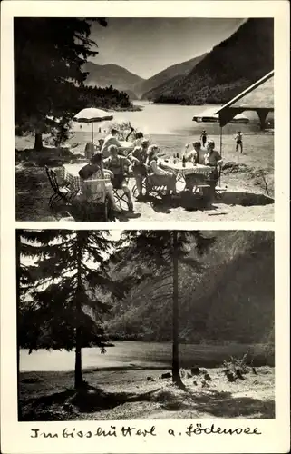 Foto Ak Ruhpolding in Oberbayern, Imbisshütterl a. Södensee