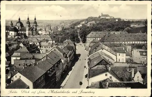 Ak Fulda in Osthessen, Blick auf Dom, Michaeliskirche und Frauenberg