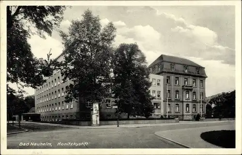 Ak Bad Nauheim, Straßenpartie am Konitzkystift