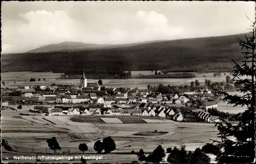 Ak Weißenstadt im Fichtelgebirge, Gesamtansicht, Seehügel