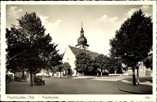 Ak Marktleuthen im Fichtelgebirge, Marktplatz