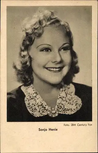 Ak Schauspielerin Sonja Henie, Portrait