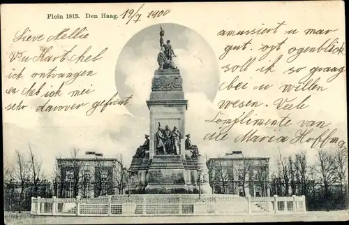 Ak Den Haag Südholland, Plein 1813, Monument