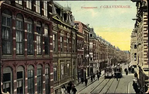 Ak 's Gravenhage Den Haag Südholland, Prinsenstraat, Straßenbahnen