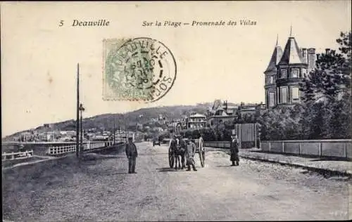 Ak Deauville Calvados, Promenade des Villas