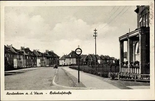 Ak Nordenham in Niedersachsen, Bahnhofstraße