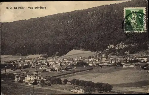 Ak Saint Imier Kanton Bern, vue générale, Talblick