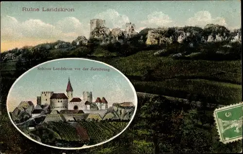 Ak Leymen Leimen Elsass Haut Rhin, Burg Landskron