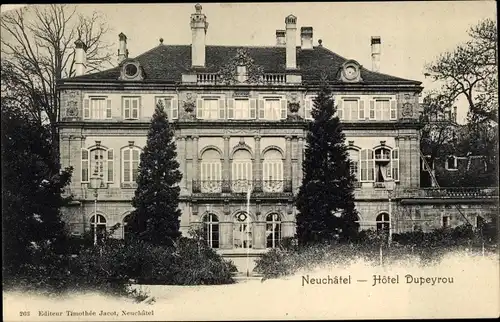 Ak Neuchâtel Neuenburg Stadt, Hotel Dupeyrou