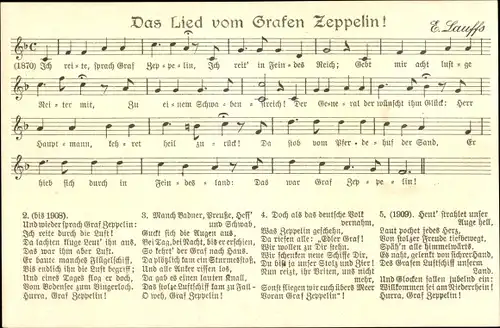 Lied Ak Lauffs, E., Das Lied vom Grafen Zeppelin, Portrait