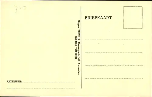 Ak Serie 1 No. 4 Crossword Puzzle, Kreuzworträtsel, Niederländisch