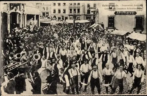 Ak Echternach Luxemburg, Procession dansante, Apotheke