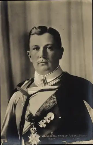 Ak Eitel Friedrich Prinz von Preußen, Portrait, Uniform, Orden, Herrenmeister