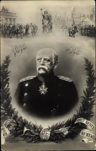 Ak Fürst Otto von Bismarck, Portrait, Wir Deutsche fürchten Gott uns sonst nichts auf der Welt